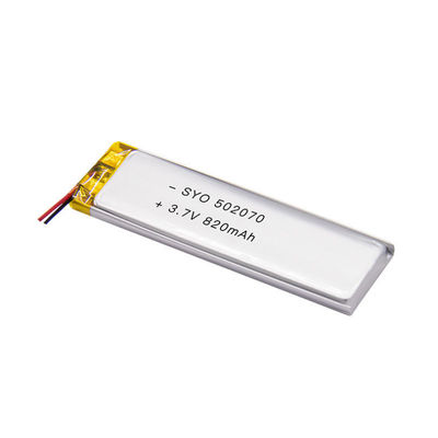 Głęboki cykl 602749 820 mAh 3,7 V litowo-jonowa bateria polimerowa