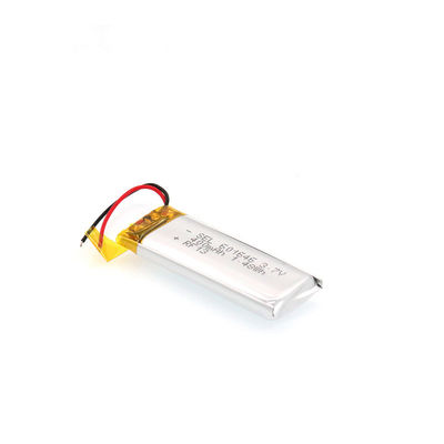 Zatwierdzenie RoHS 602040P 3,7 V 400 mAh Akumulator Wysoka szybkość rozładowania
