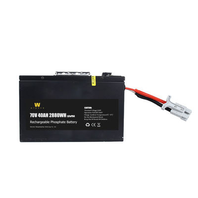 Czarny akumulator litowo-jonowy Lifepo4 72V40Ah z Bms