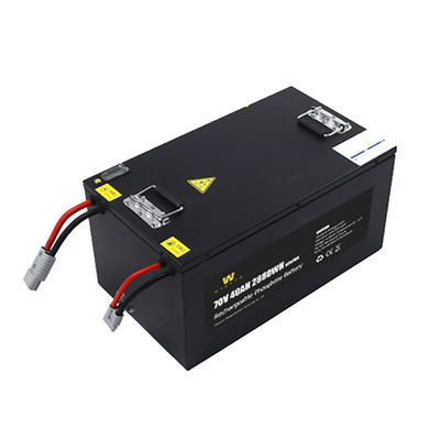Czarny akumulator litowo-jonowy Lifepo4 72V40Ah z Bms
